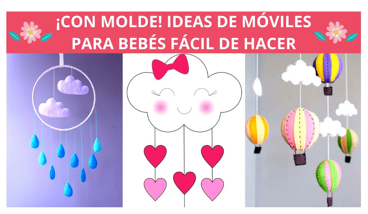 Tiernos Móviles Con MOLDE Para Bebés Hechos Con Tela De Fieltro Que