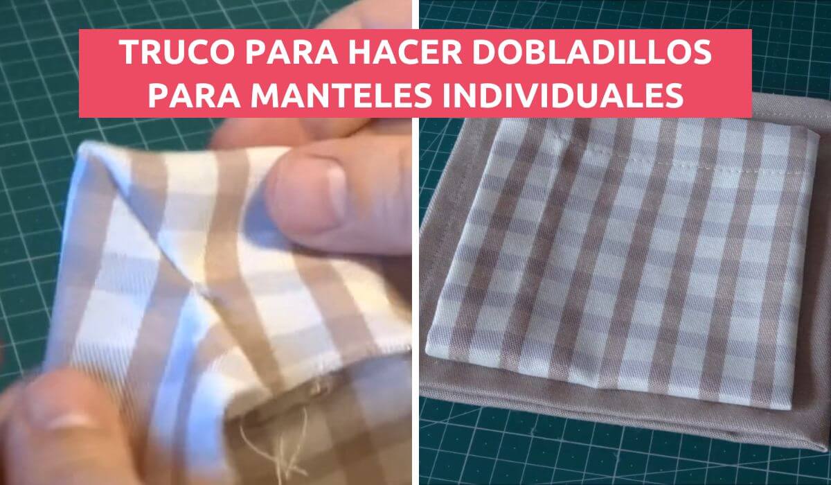 ¡TRUCO DE COSTURA! CÓMO HACER DOBLADILLOS PARA MANTELES INDIVIDUALES