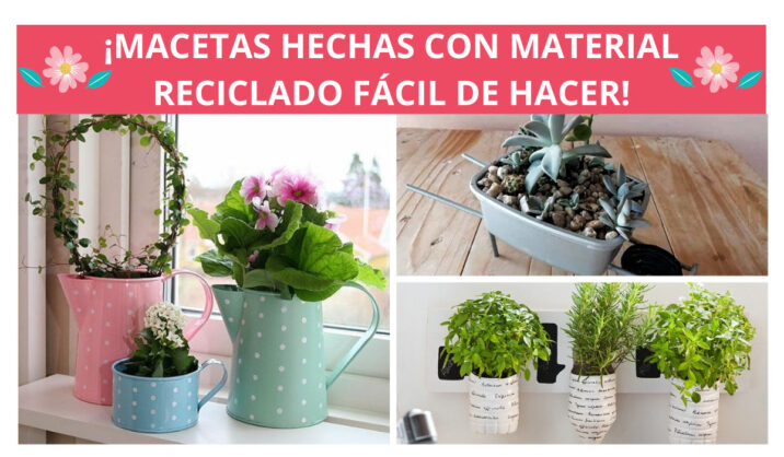 Ideas De Macetas Hechas Con Material Reciclado Fácil De Hacer! | Manualidades eli