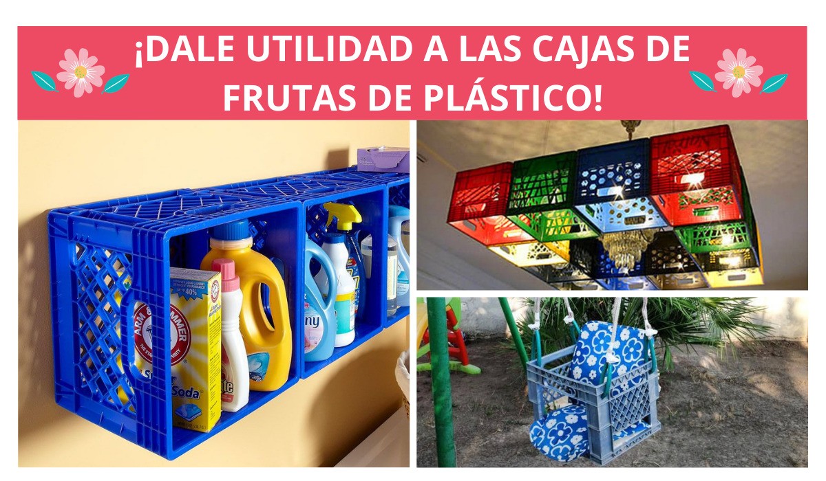 Mira Todo Lo Que Puedes Hacer Para Tu Hogar Con Cajas De Frutas De Plástico  Recicladas! | Manualidades eli