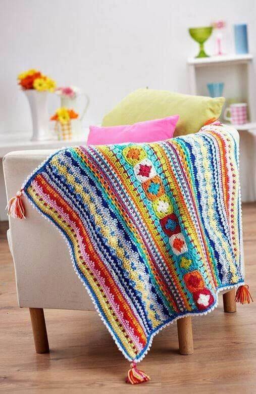 Hermosas Y Decorativas Colchas Tejidas A Crochet