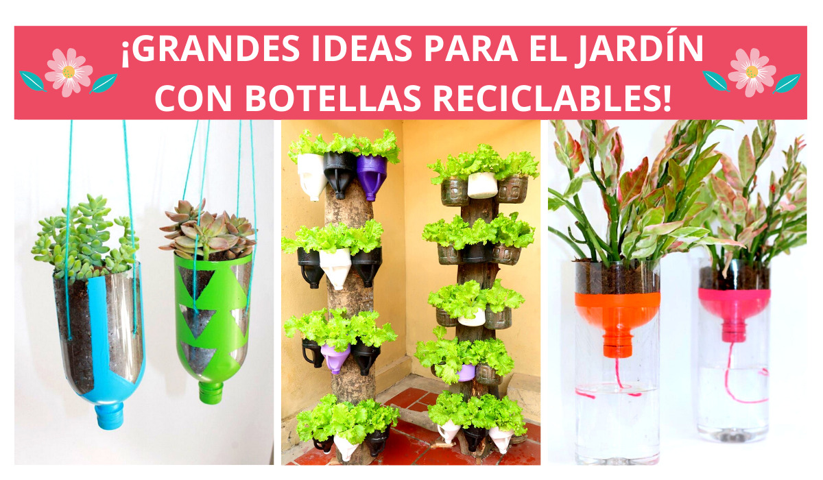 ¡aquí Grandes Ideas Para Decorar Tu Jardín Con Botellas Plásticas Reciclables Manualidades Eli 1037