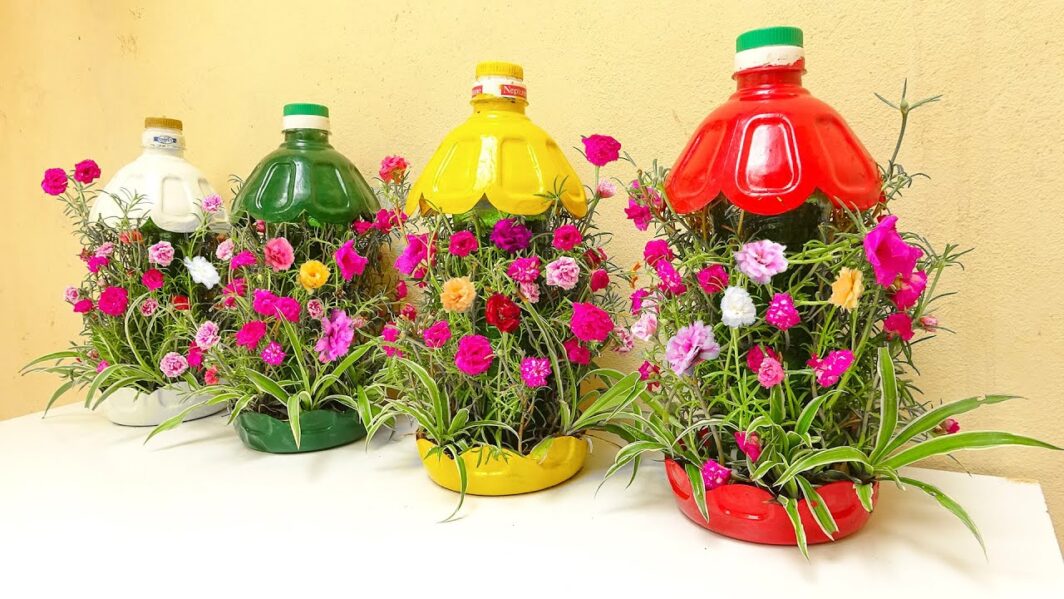 ¡Aquí Grandes Ideas Para Decorar Tu Jardín Con Botellas Plásticas