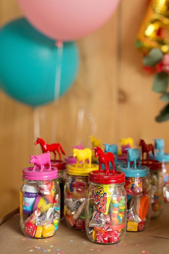 Decoración de fiestas infantiles: Decoración de botes de cristal para  dulces 