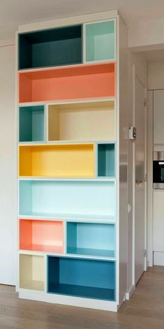 ideas de estantes coloridos