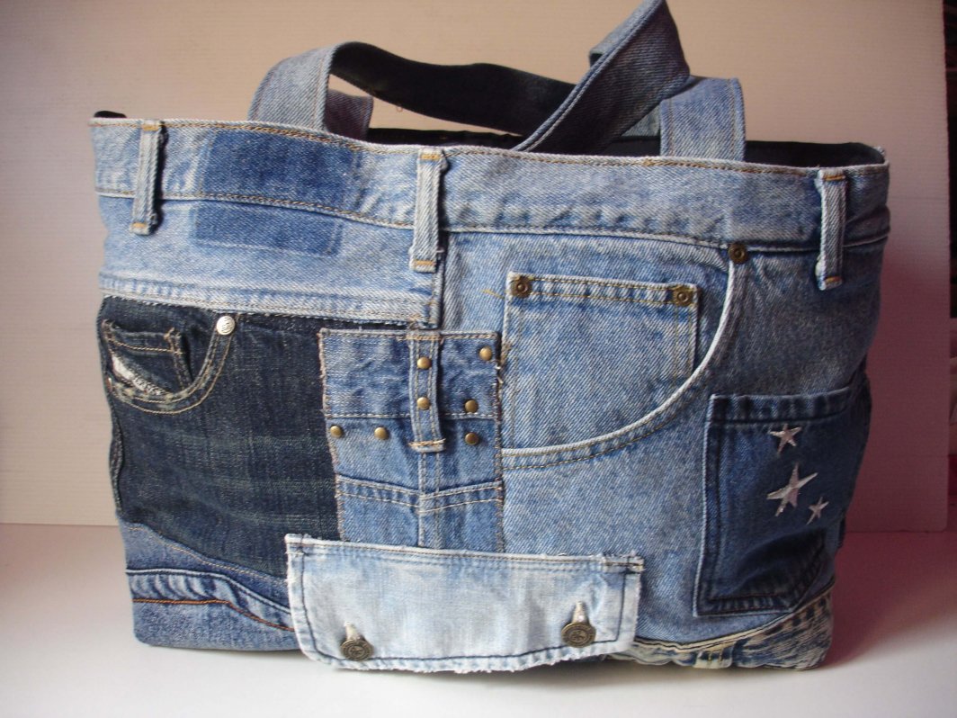 15 Lindísimas ideas de bolsos hechos con jeans viejos