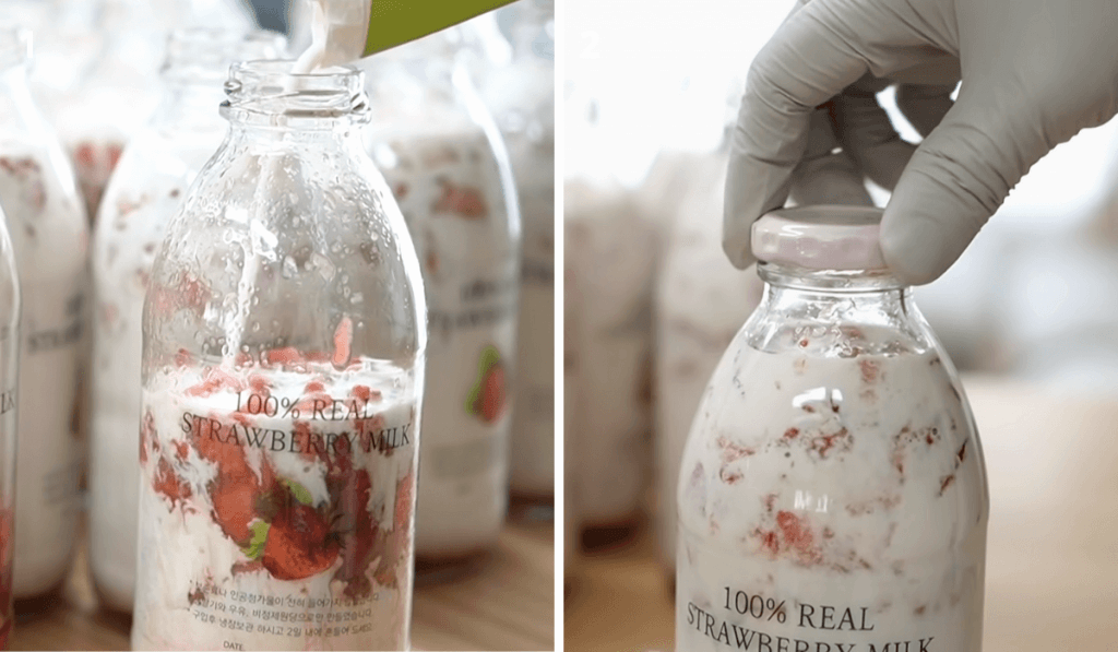 cómo hacer leche de fresa