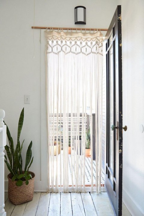 17 Ideas De Cortinas Hechas Con La Técnica Del Macramé