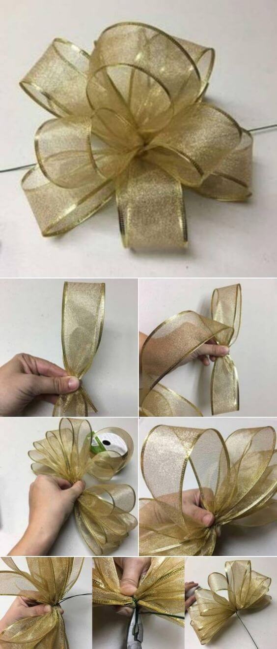 Paso a paso para hacer bellísimos moños navideños para decorar