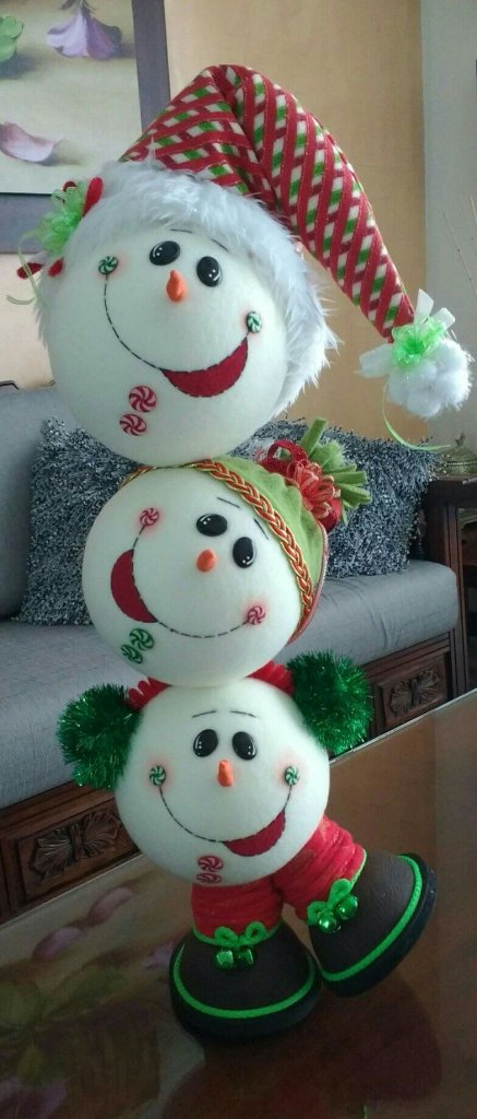 muñecos de nieve para decorar