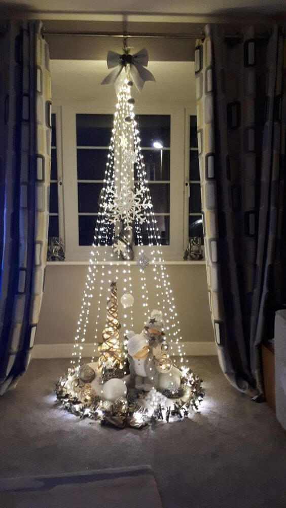 árboles de navidad con luces
