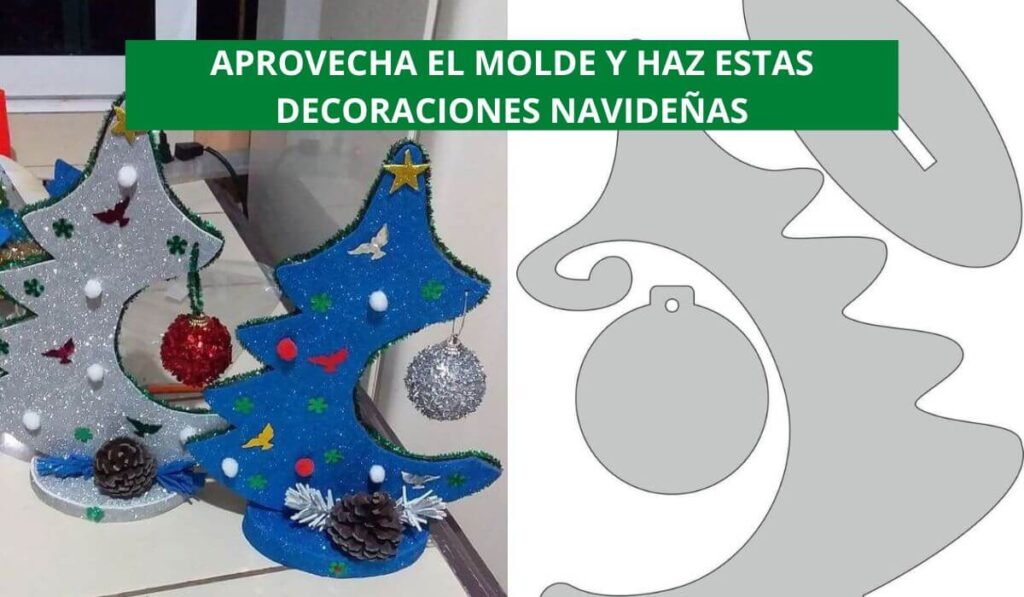 Bellos Arbolitos de Navidad Que Puedes Hacer Tú Con Este Molde