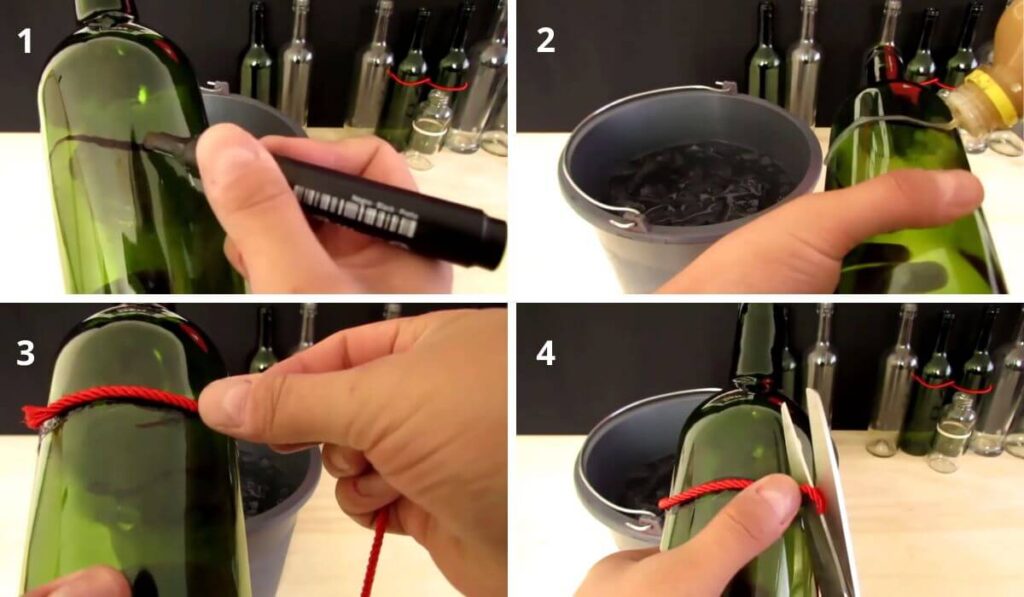 cómo cortar botellas
