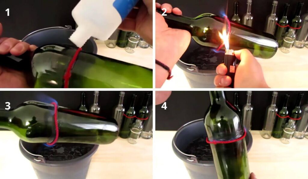 cómo cortar botellas