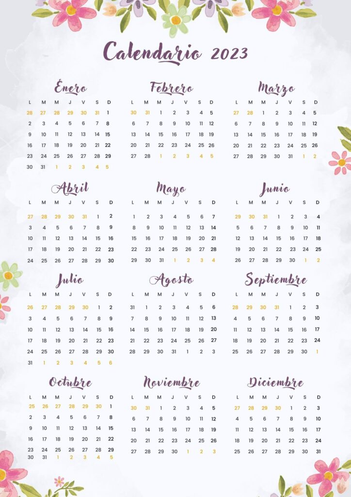 calendarios anuales