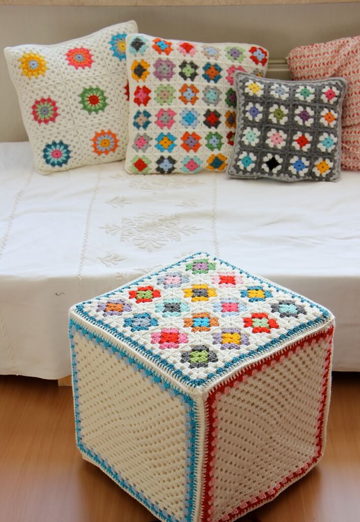 decoración con tejido a crochet