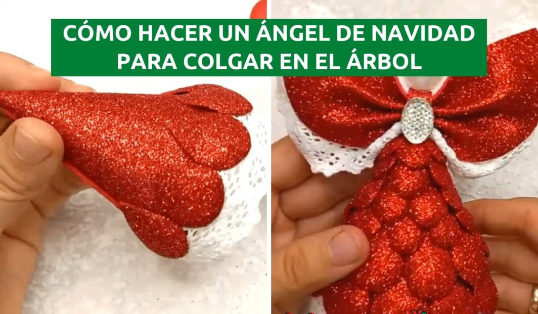 CÓMO HACER UN ÁNGEL DE NAVIDAD PARA COLGAR EN EL ÁRBOL | Manualidades Eli