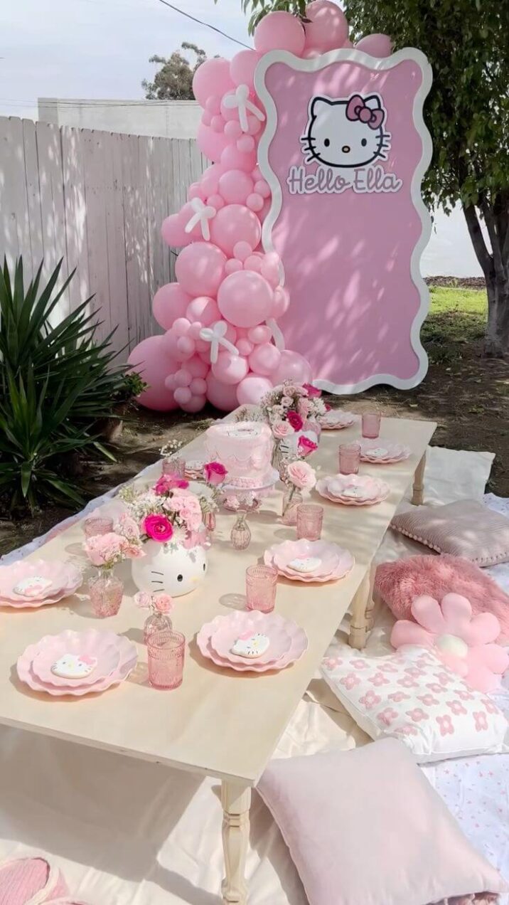 Ideas Para Decorar Una Fiesta Con Temática De Hello Kitty