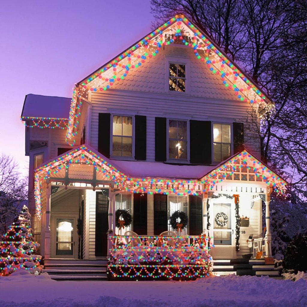 Casas Decoradas Con Luces De Navidad