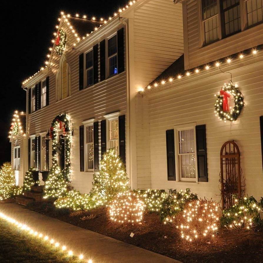 Casas Decoradas Con Luces De Navidad