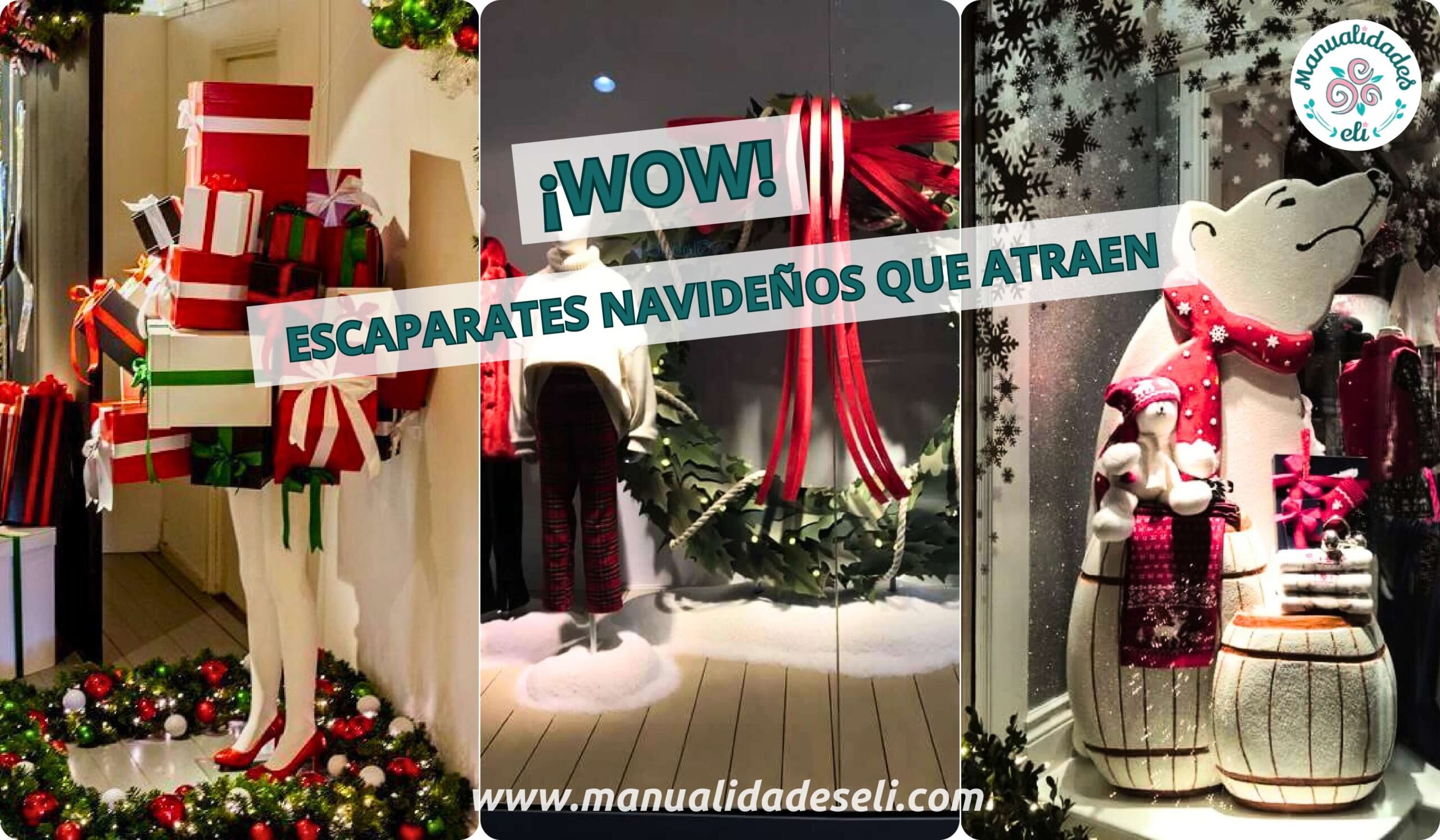 Ideas Para Decorar Vitrinas De Tiendas En Navidad | Manualidades eli