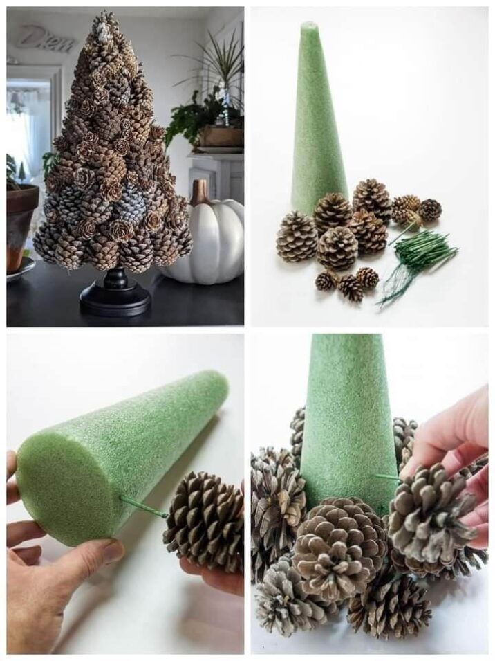 Ideas Para Crear Adornos Navideños Con Piñas Naturales | Manualidades eli