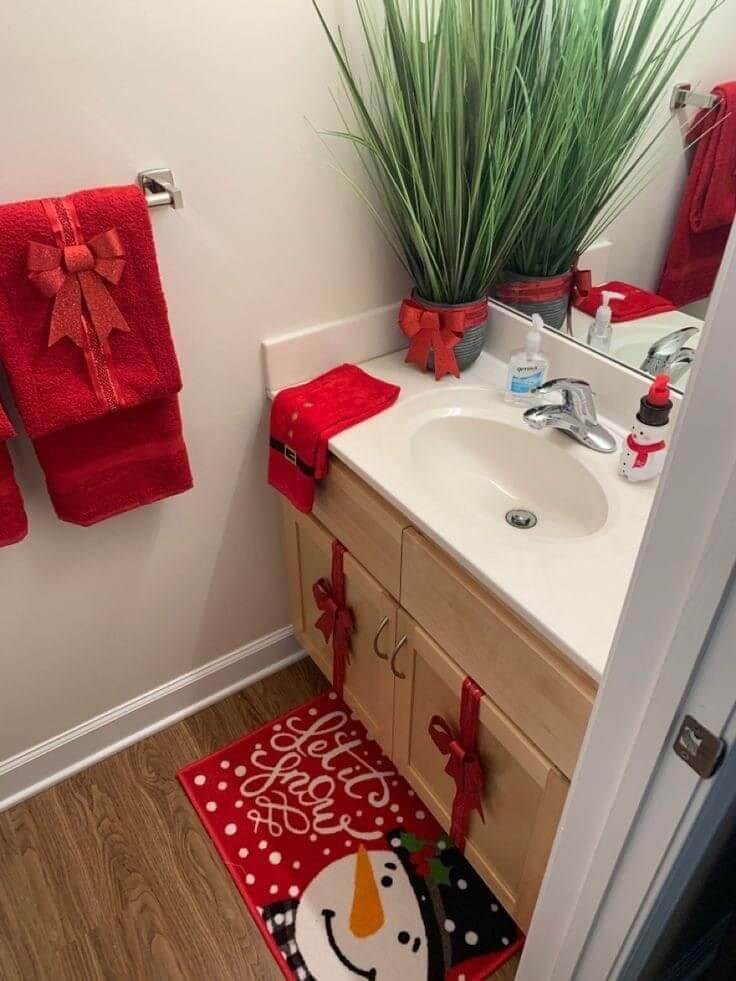 Ideas para decorar el baño en navidad