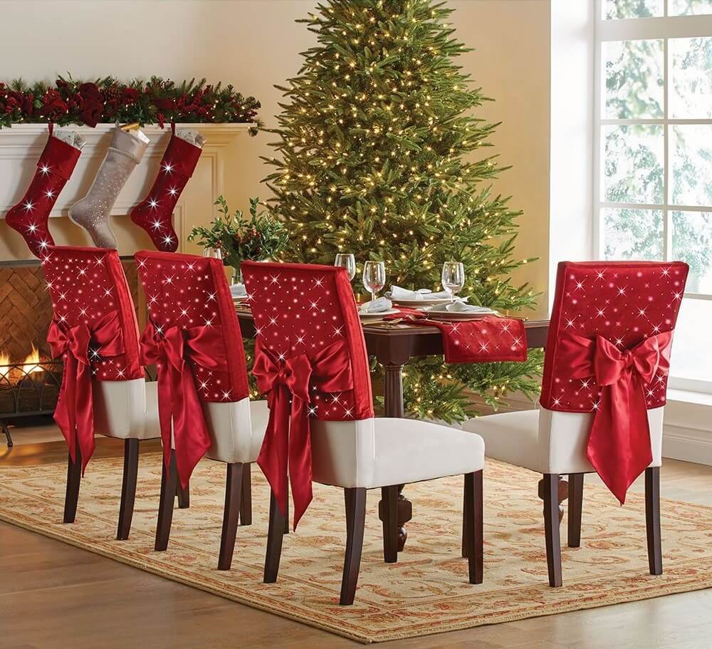 Ideas Para Adornar Las Sillas Del Comedor Para Navidad Que Encantarán