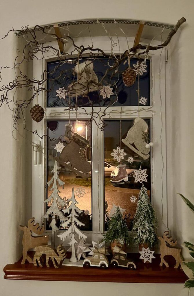 Ideas De Decoración De Ventanas Navideñas