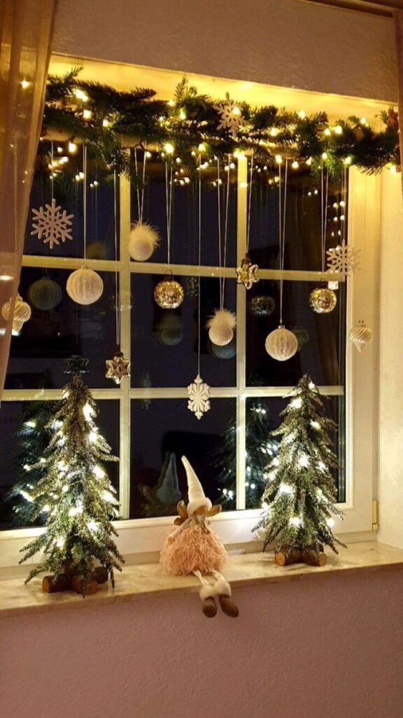 Ideas De Decoración De Ventanas Navideñas