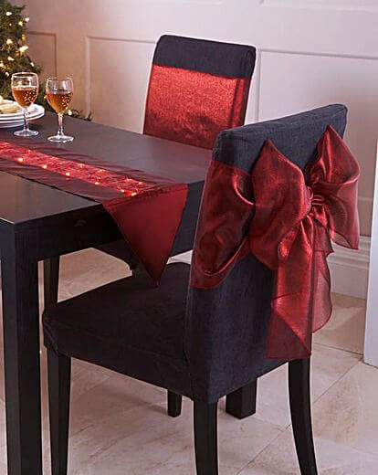 Ideas Para Adornar Las Sillas Del Comedor Para Navidad 