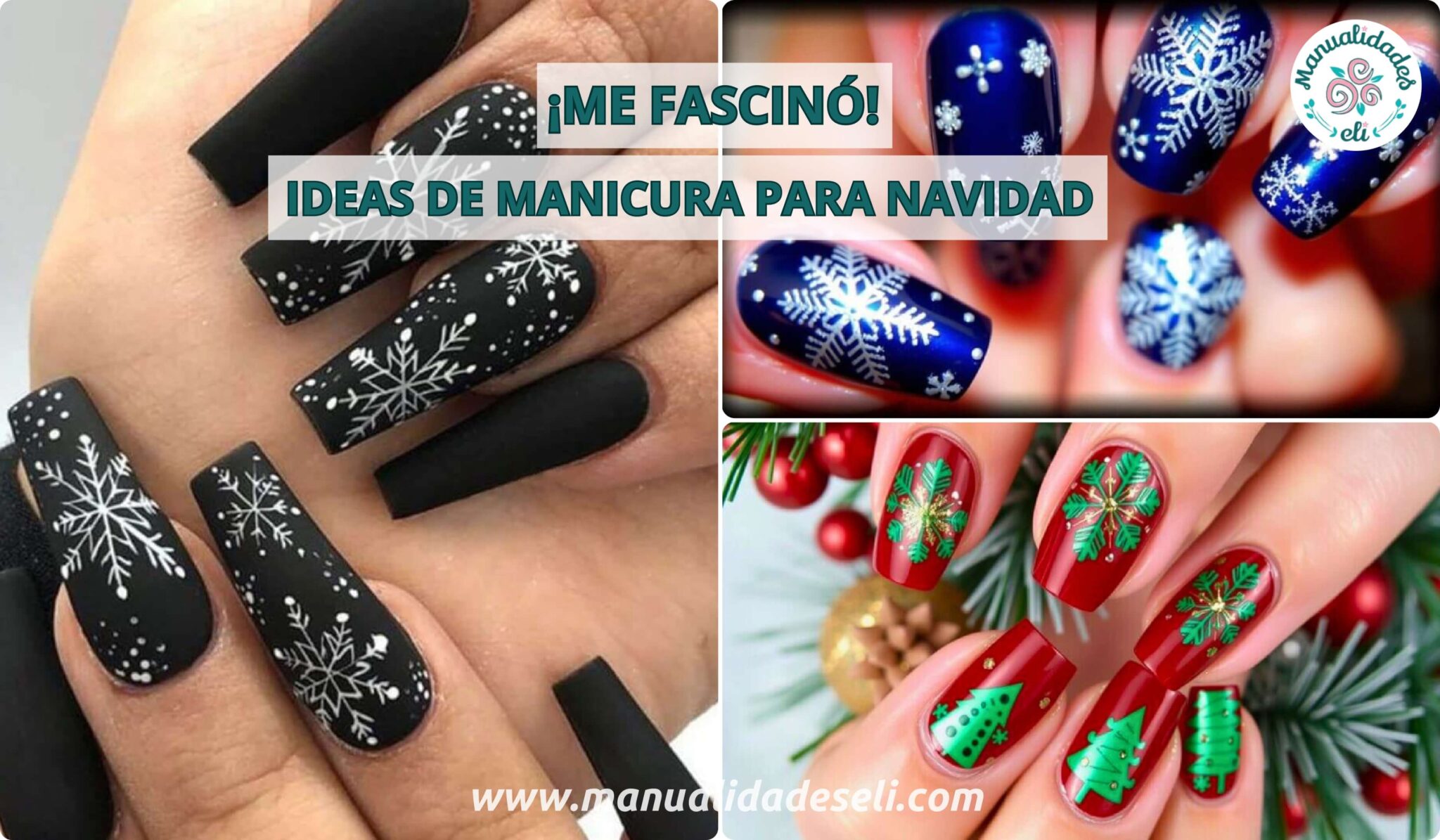 Los Mejores Diseños De Uñas Navideñas Que Todas Querrán Tener Este Año ...