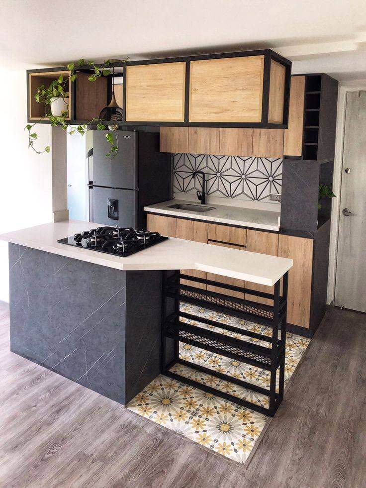 La Elegancia Y Funcionalidad De La Cocina Modular Color Madera