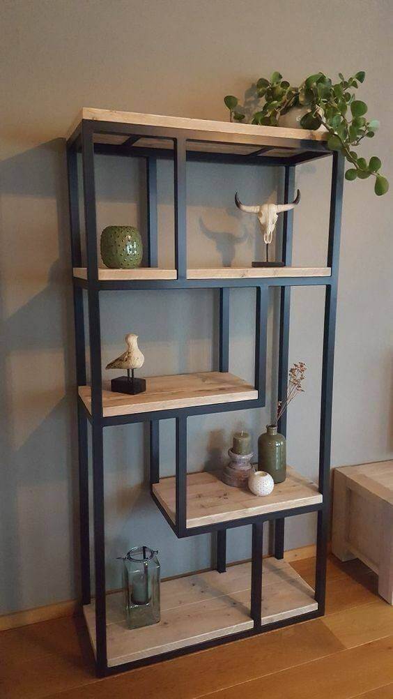 Ideas Creativas Para Decorar Con Estanterías De Madera Y Metal