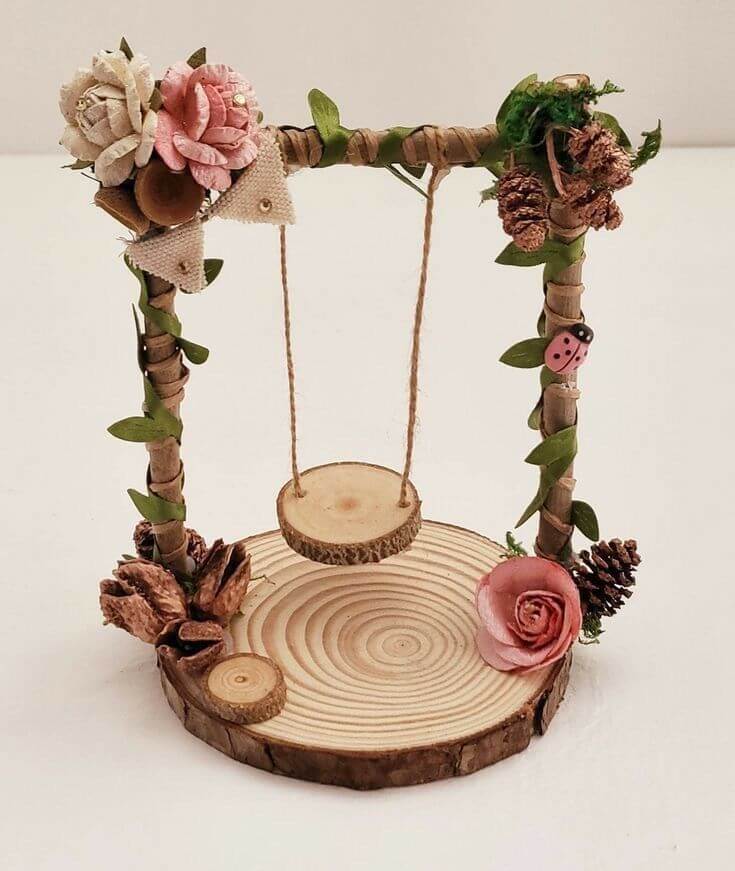 Crea Un Jardín Encantado Con Mini Columpios De Hadas Hechos A Mano
