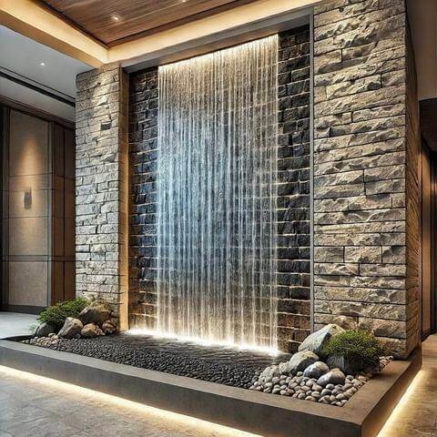 Ideas Innovadoras Con Fuentes De Agua En Paredes De Interiores