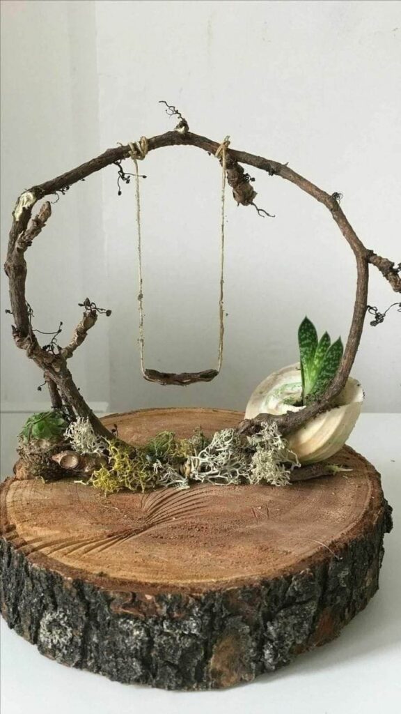 Crea Un Jardín Encantado Con Mini Columpios De Hadas Hechos A Mano