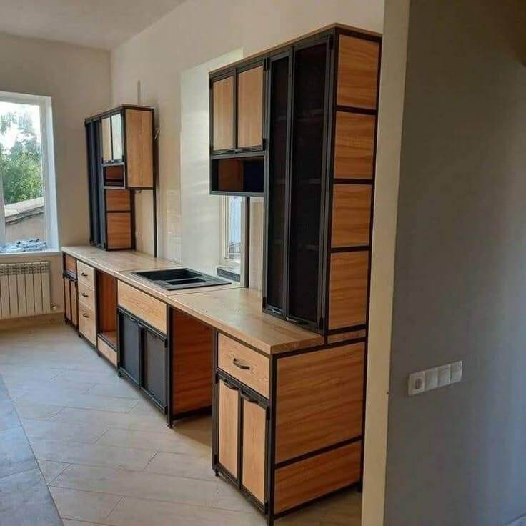 La Elegancia Y Funcionalidad De La Cocina Modular Color Madera