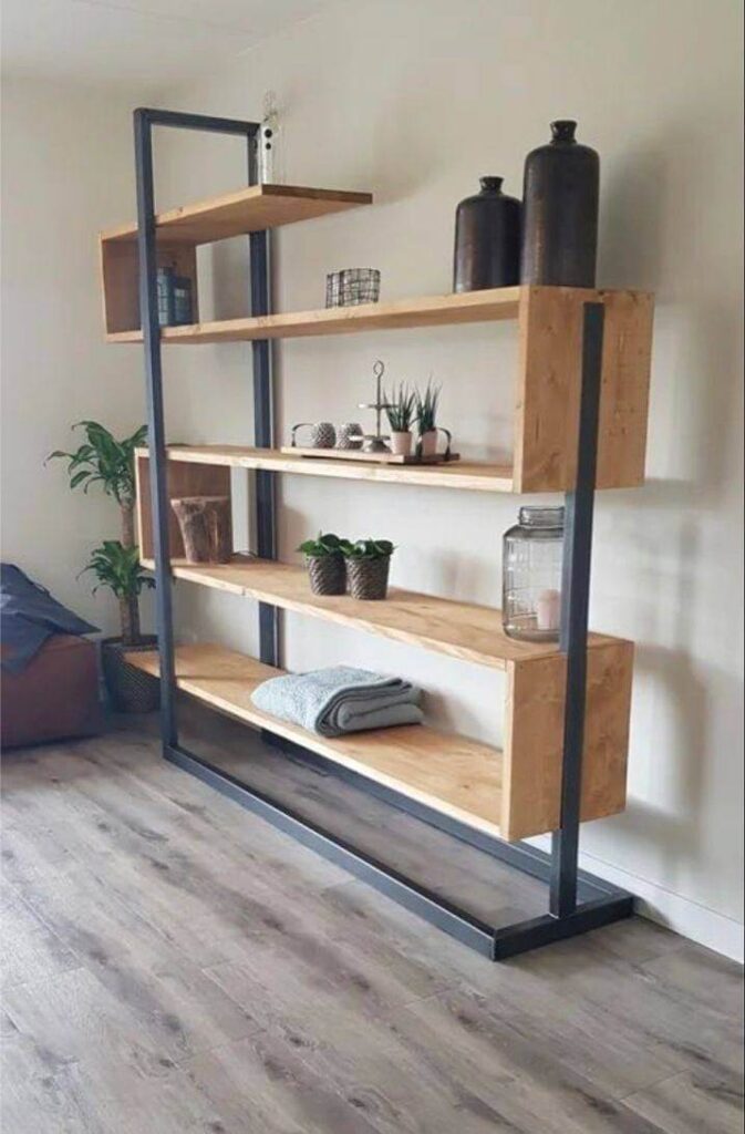 Ideas Creativas Para Decorar Con Estanterías De Madera Y Metal