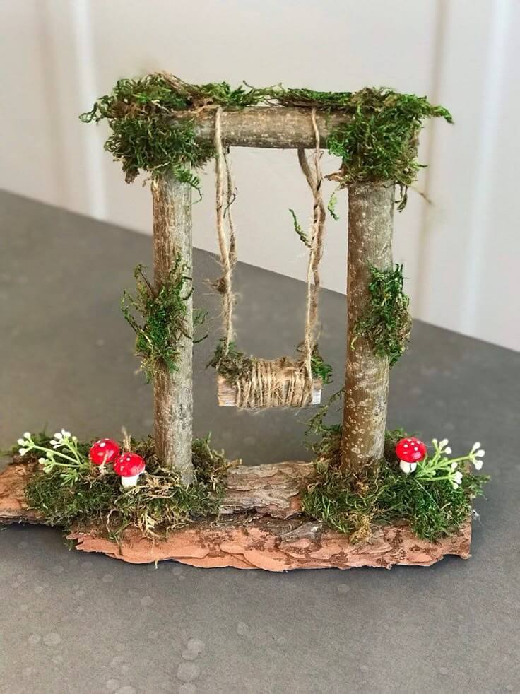 Crea Un Jardín Encantado Con Mini Columpios De Hadas Hechos A Mano